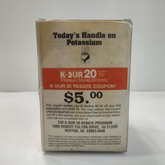 K-Dur 20 Potassium Key Pharmaceuticals Drug Rep Swag Mug Straw 1992 NOS