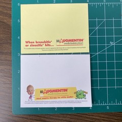 VTG Augmentin Post It Note Pads Drug Rep Pharmaceutical Promo Advertising