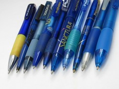 Lot of 10 PENS Drug Rep Pharmaceutical Promo Medical Advertising Shades of Blue