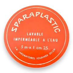 French Apothecary Tin Lid Orange Celluloid Empty Sparadrap Medical Vintage