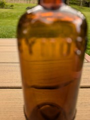 Hymosa Medicine Bottle Walker Pharmacal Company St. Louis Brown Glass Amber