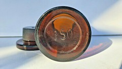 Vintage Glass Apothecary Pharmacy Brown Jar 250 ml AMMONIUM BROMATUM