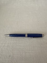 Pharmaceutical Drug Rep 2 Heavy Glucotrol XL working Pen, Silver And Blue