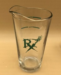 Vtg LIBBEY RX CARROT LOGO 12 OZ MEASURING GLASS, POUR SPOUT PHARMACY