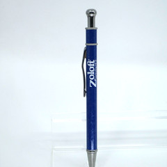 ZOLOFT Drug Rep Pharmaceutical Advertising Pen Metal blue light marbling design