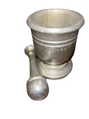 Vintage Wilton Armetale Mortar and Pestle Set Stamped RWP USA Apothecary