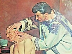 Vintage Double Sided Lithograph Medical Prints By Robert Thom „Damian And Cosmas
