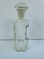 Clear Bottle 250ml, Vintage Glass Apothecary / Pharmacy, TINCTURA FERRI POMATI